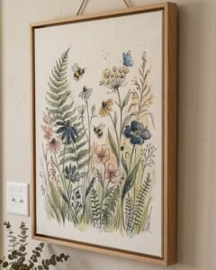 Hand-Drawn Flowers Canvas