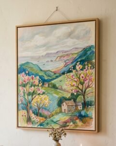 Mountain Terrain Canva, Hand Drawn
