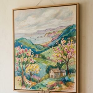 Mountain Terrain Canva, Hand Drawn